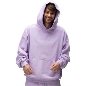 Mr Beast Hoodie Adult 2XL Purple Pullover Heavy Weight Hoodie Sweatshirt